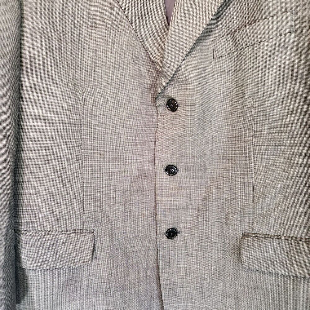 Jones New York Mens Suit Jacket Golden Twist Imported Fabric 100% Pure Wool Gray - Picture 8 of 12